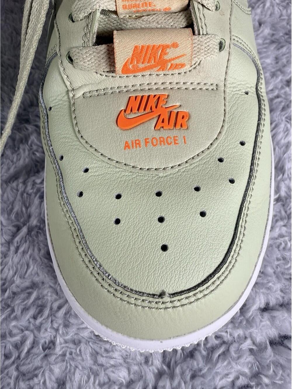 Nike Air Force 1 LV8 High  '07 Olive Aura Total Orange Men's Size 8 CJ1385-300 - Picture 5 of 9